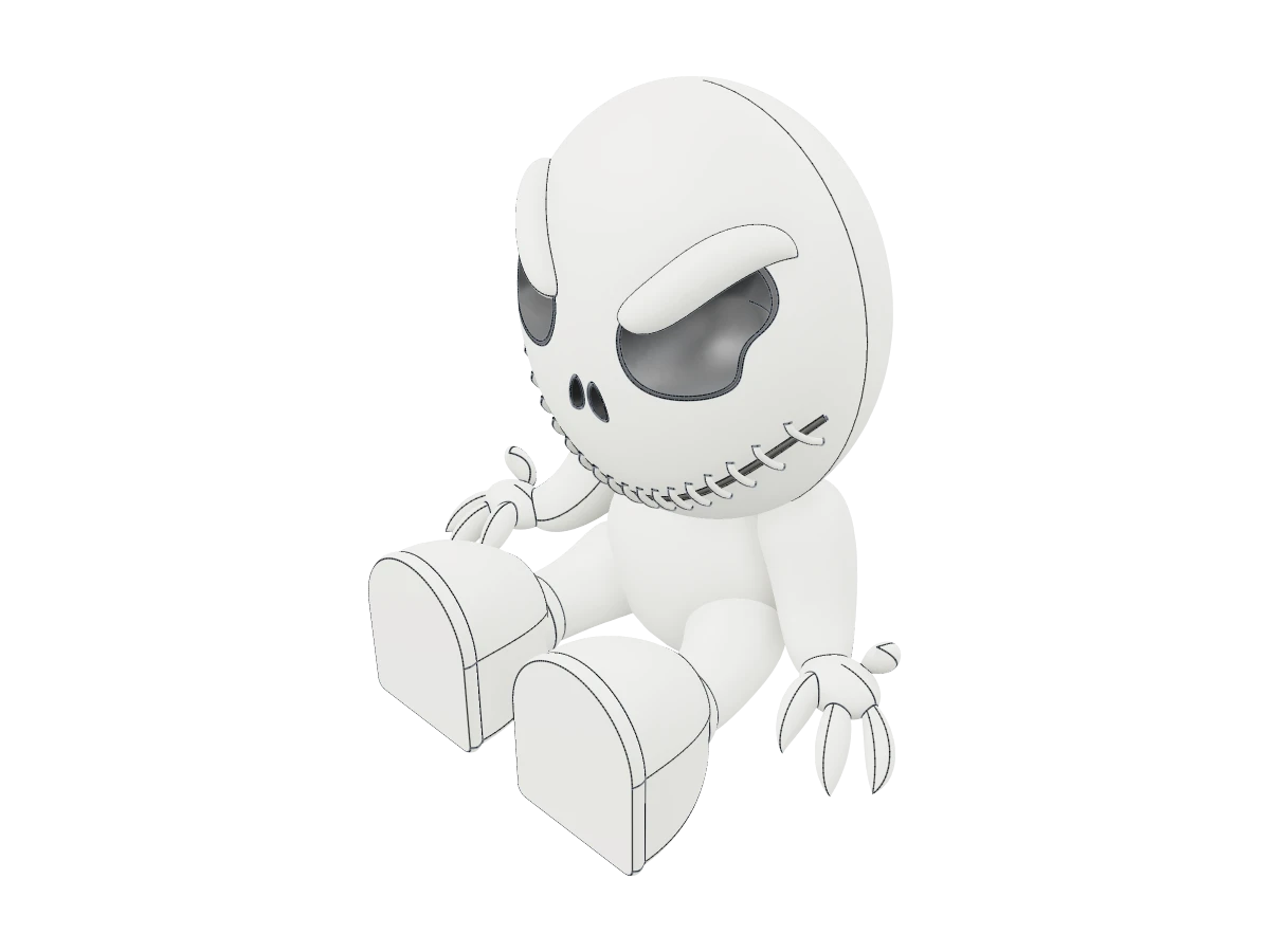 Seated Skull Figurine