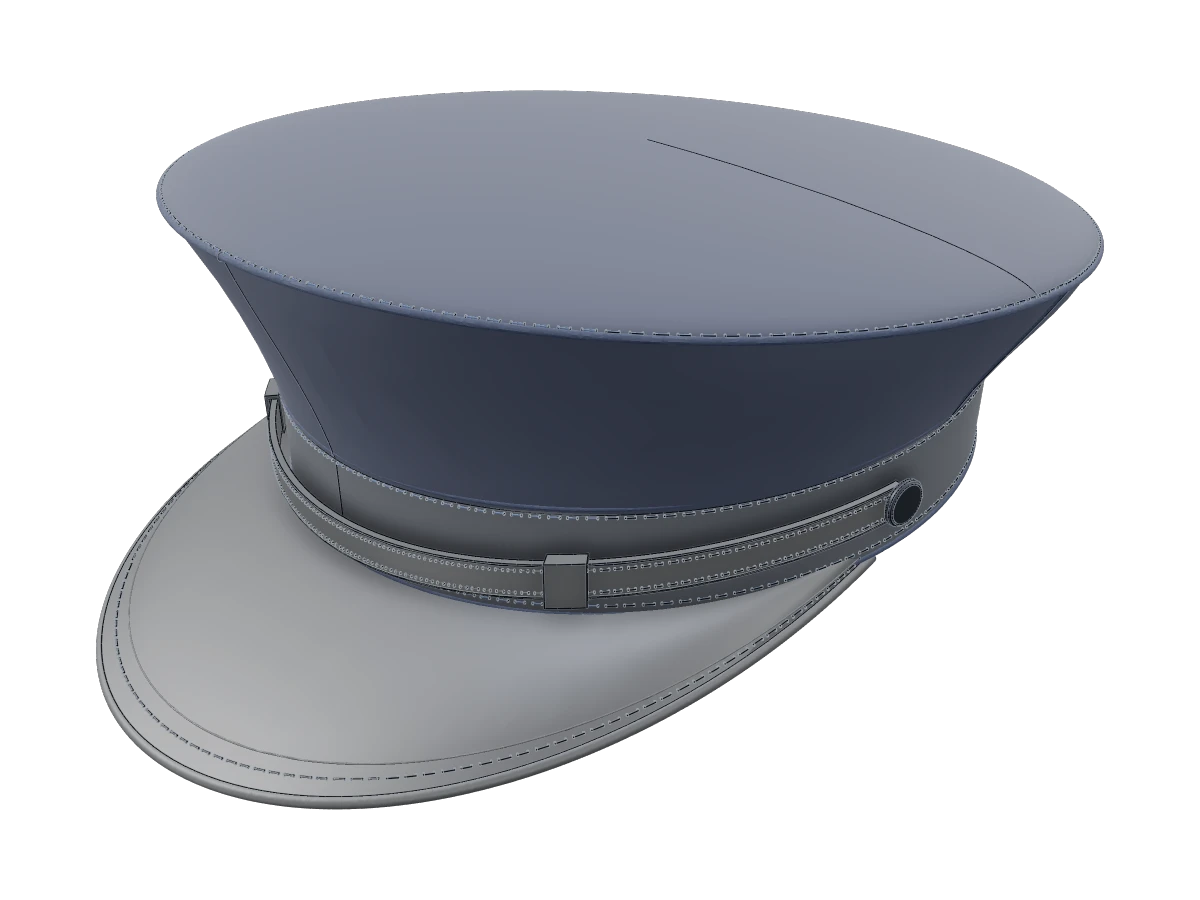 Detailed Military Peaked Cap
