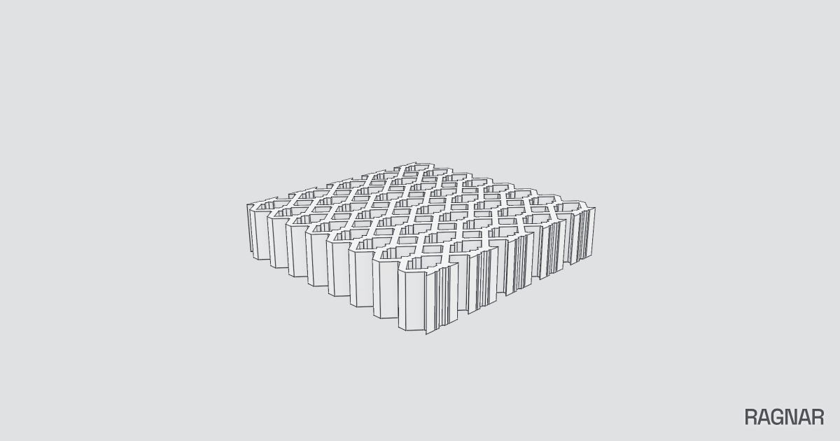 Bio-inspired square panel