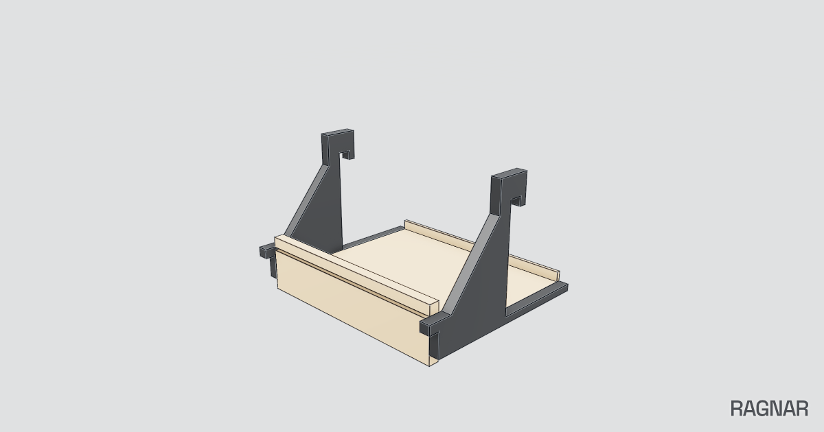 Curtain Rod Projector Shelf