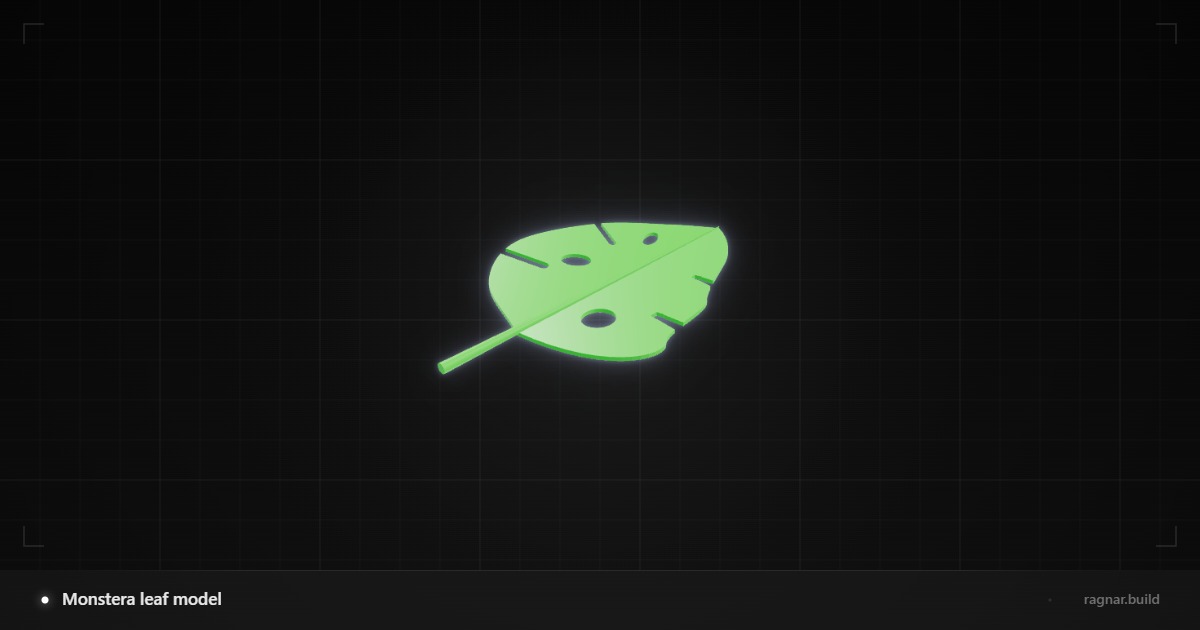 Monstera leaf model