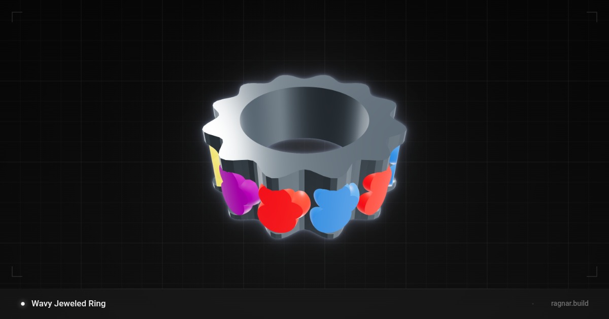 Wavy Jeweled Ring