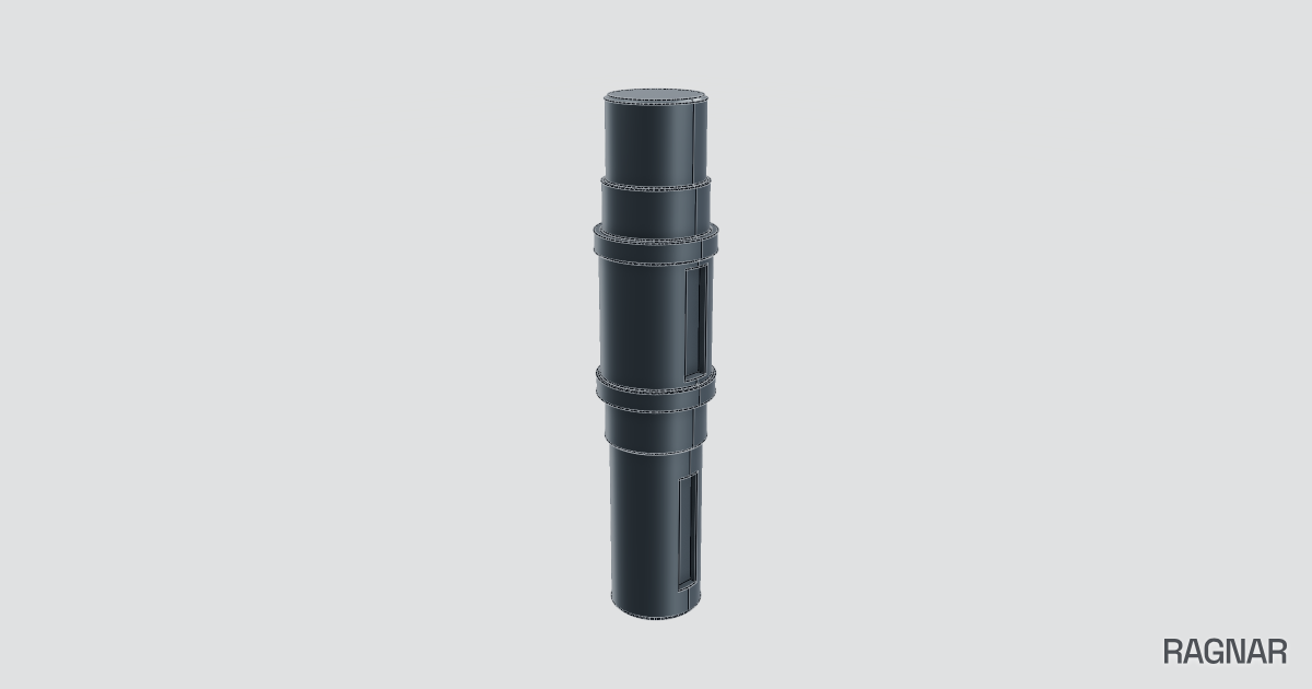 Stepped transmission shaft