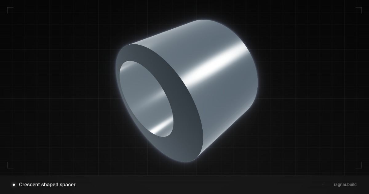 Crescent shaped spacer