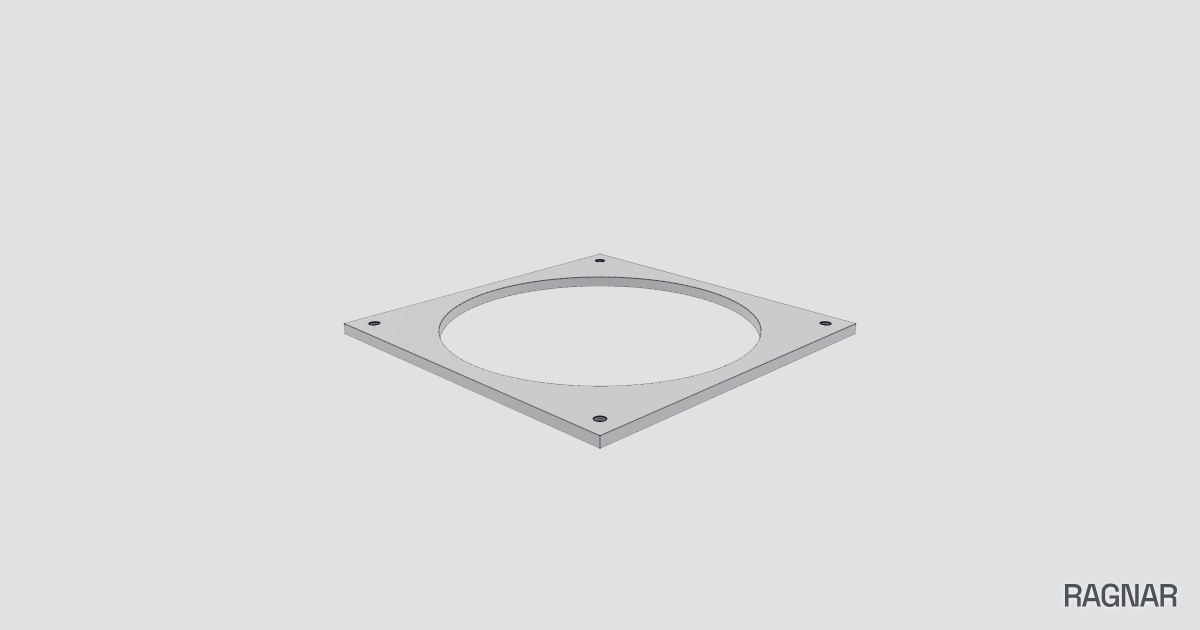 Square mounting plate