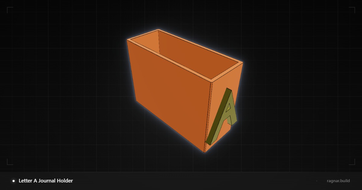 Letter A Journal Holder