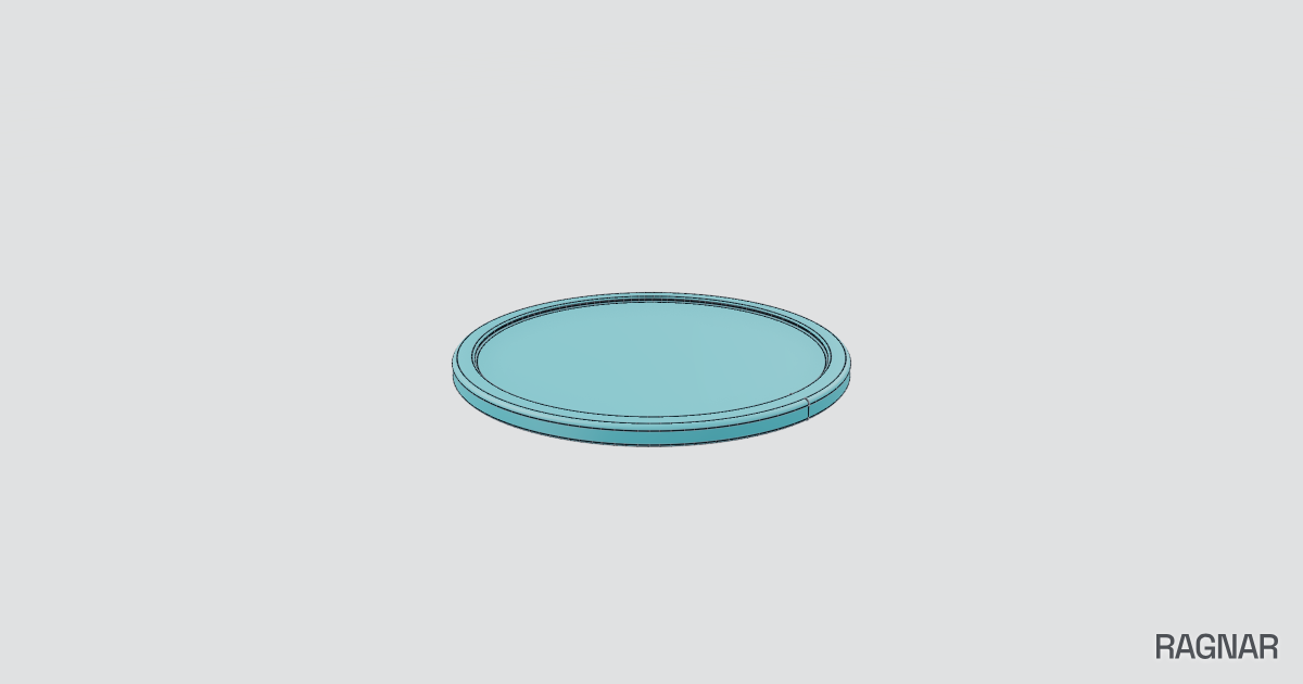 Round recessed coaster