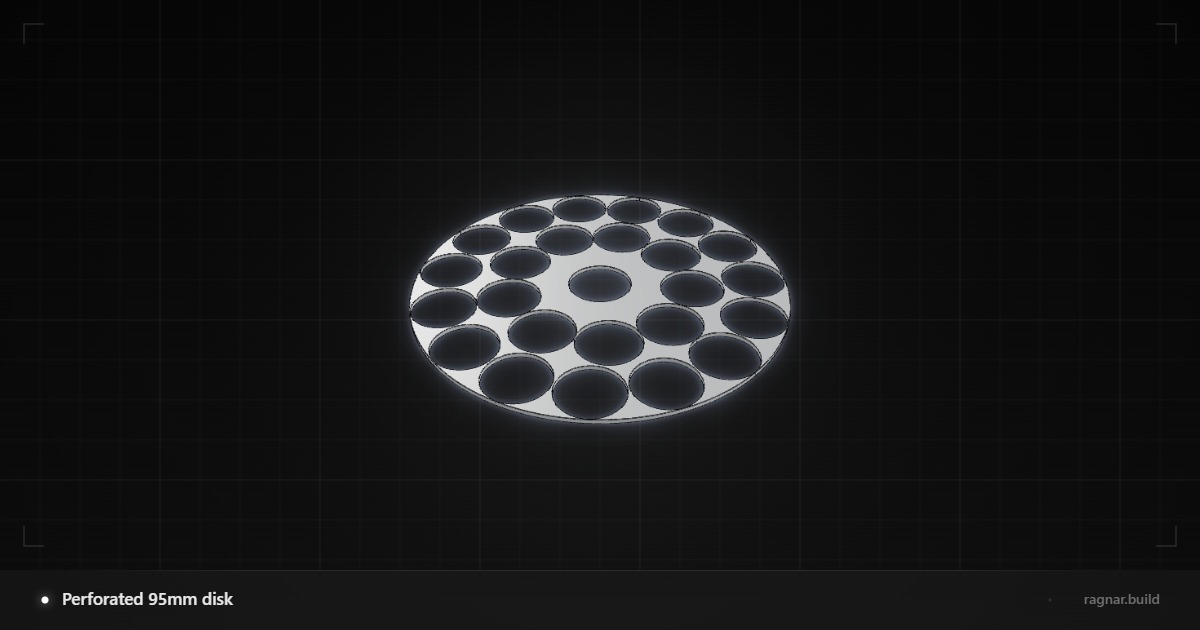Perforated 95mm disk