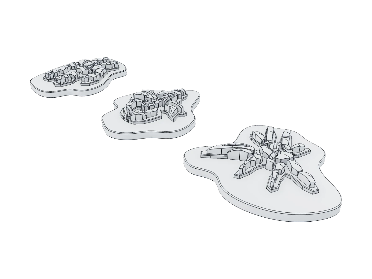 Three Embossed Tokens