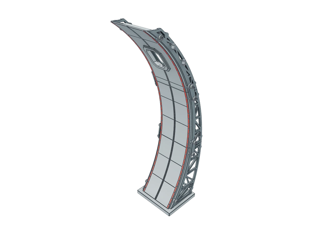 Futuristic Arc Pillar Display
