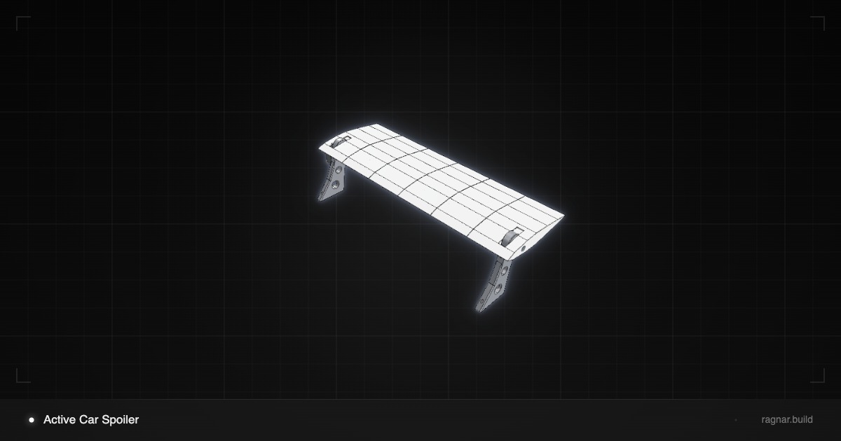 Active Car Spoiler