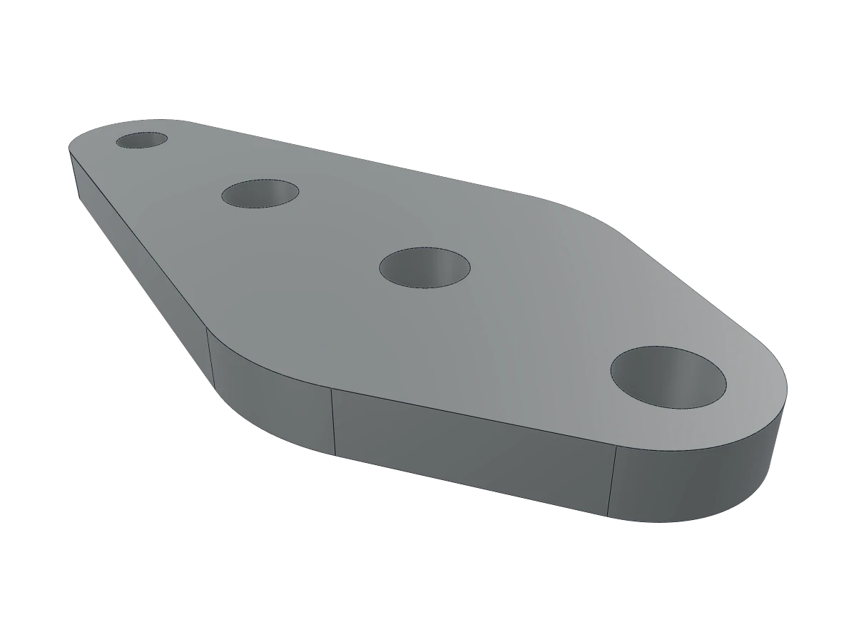 Four-Hole Tapered Plate