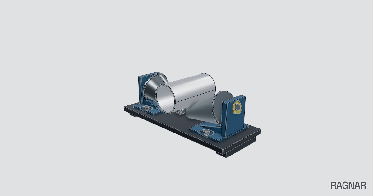 Industrial Roller Pipe Support