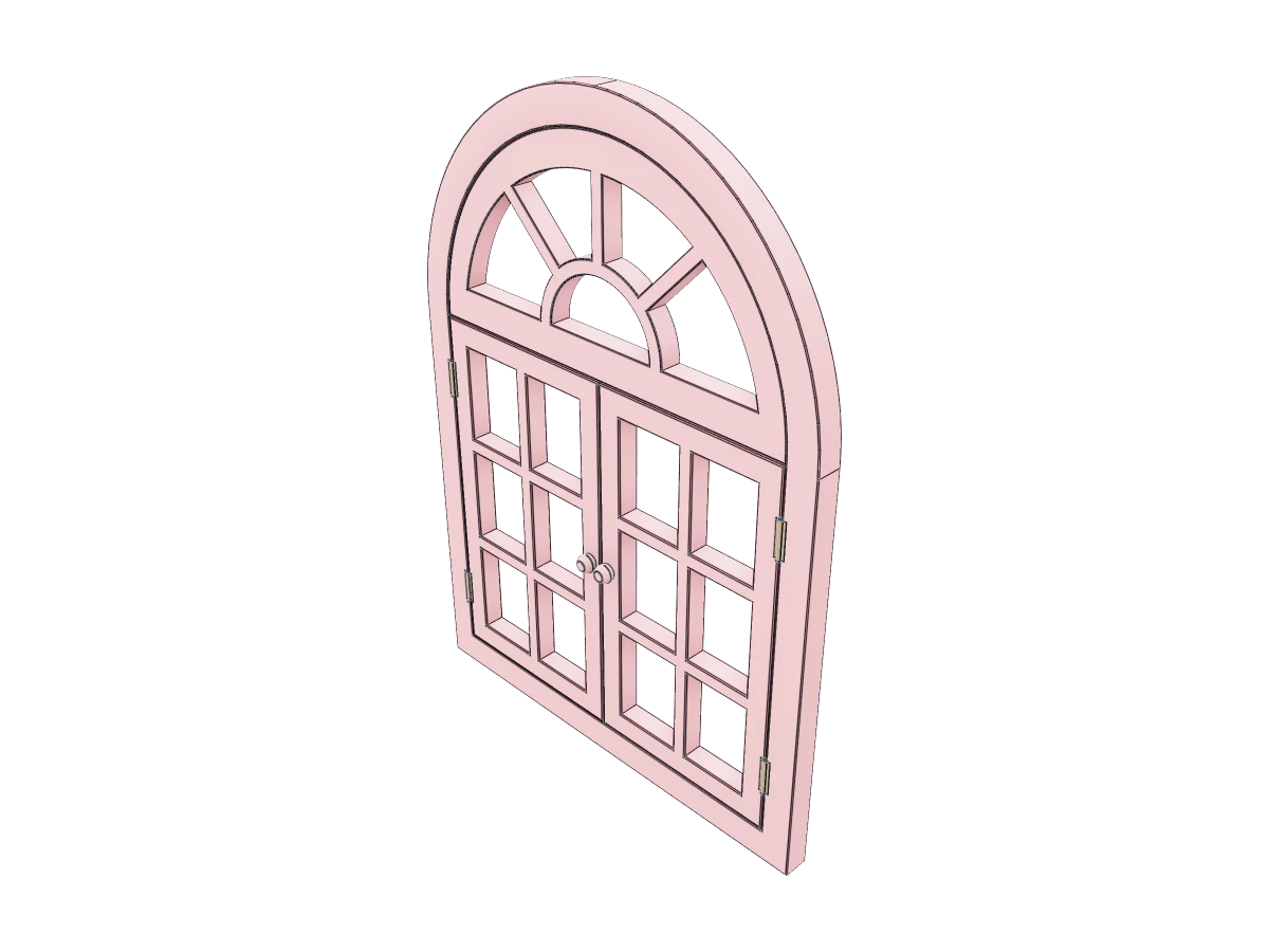 Arched Pink Display Frame