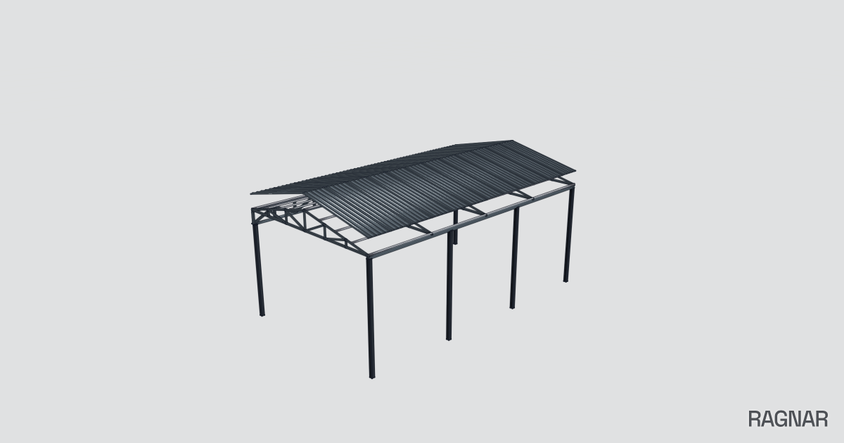 Large steel carport