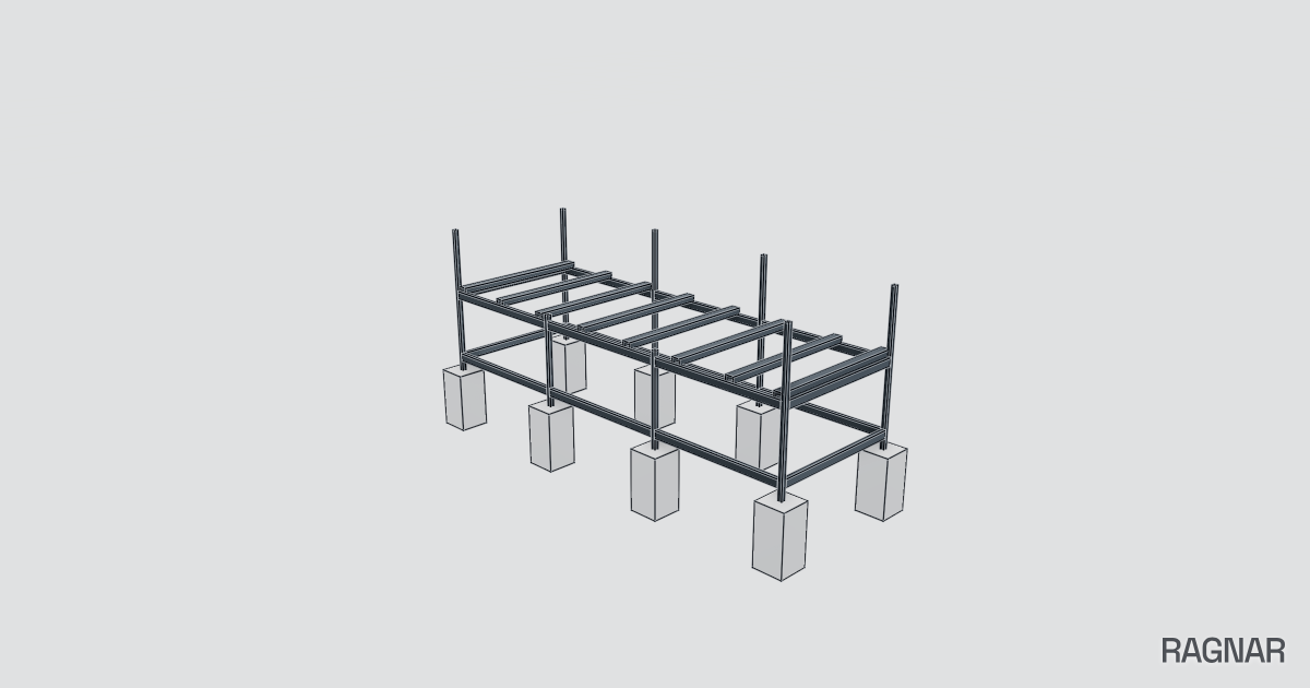 Steel terrace structure