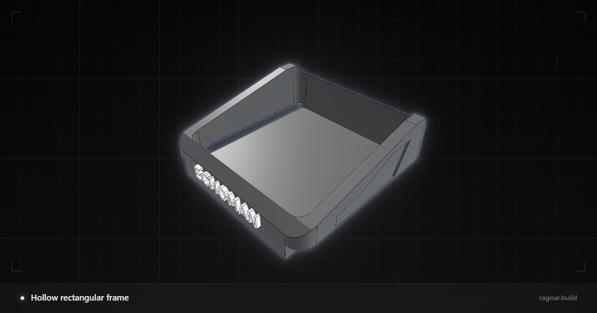 Hollow rectangular frame