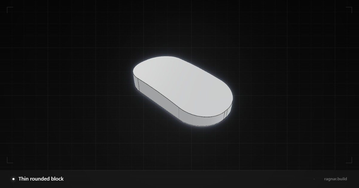 Thin rounded block