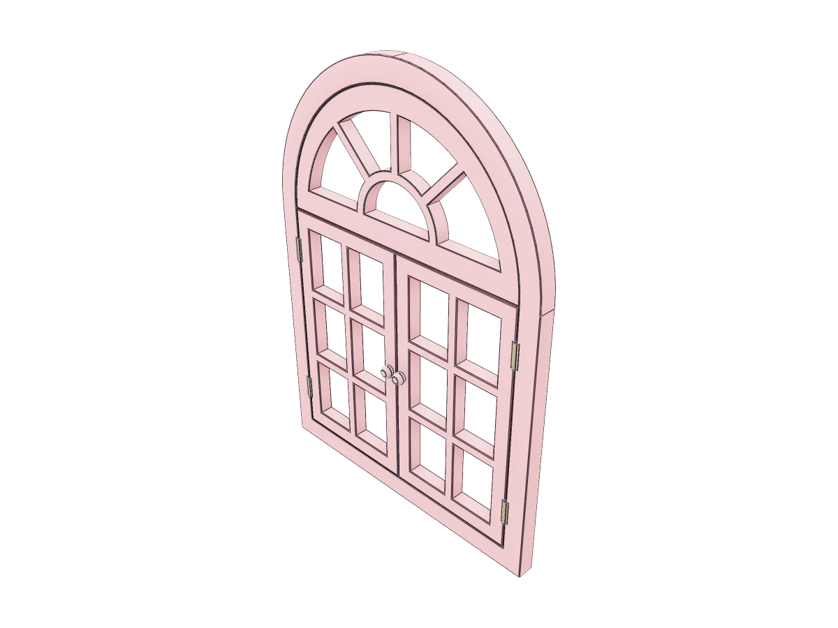 Arched Pink Display Frame