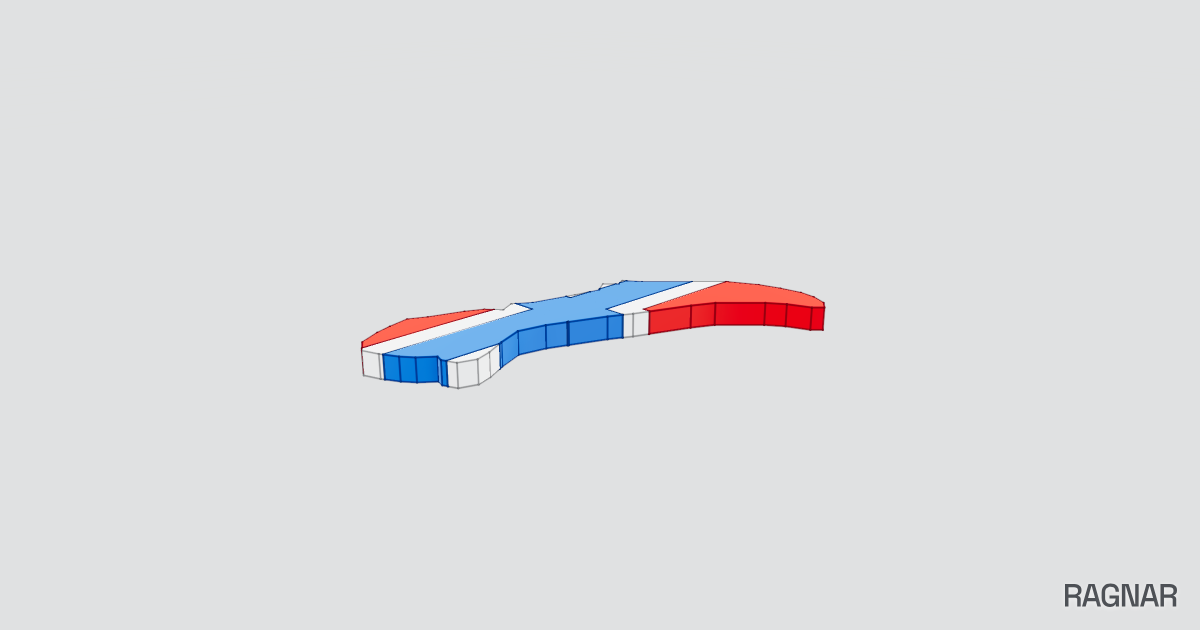 Norway flag map