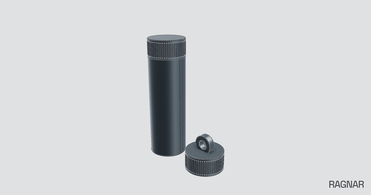 Portable cylindrical ashtray