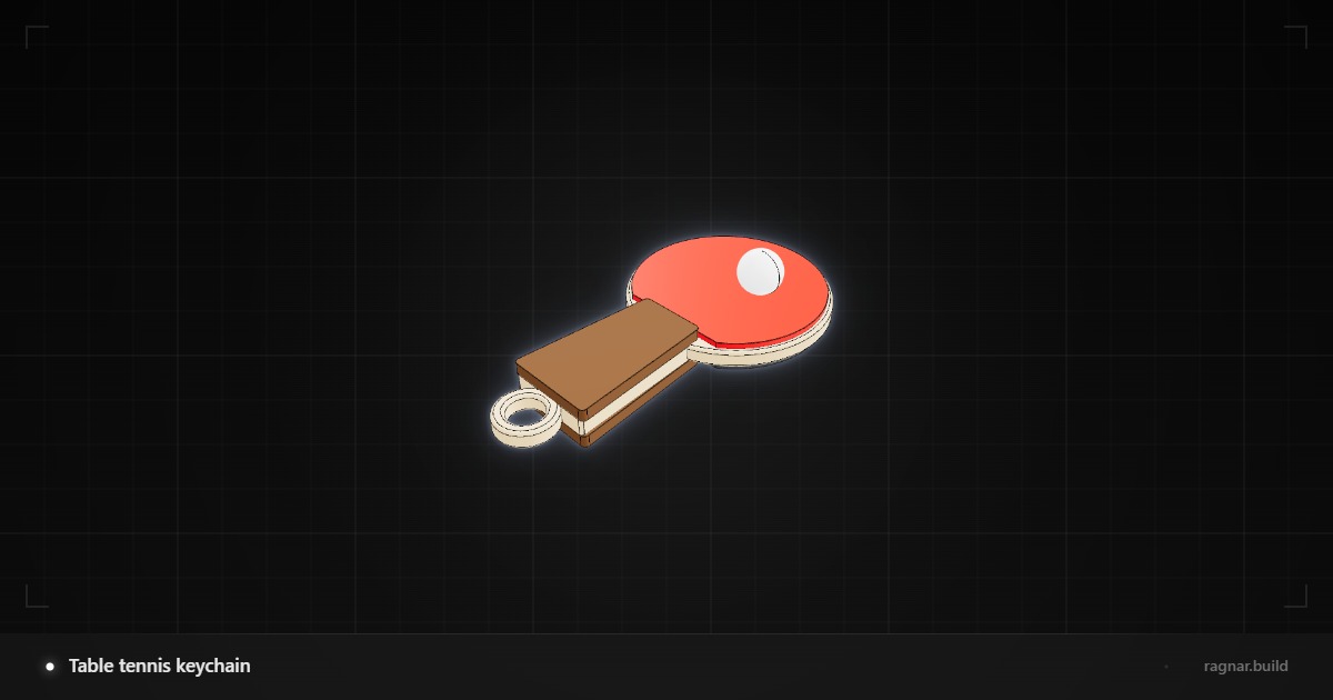 Table tennis keychain