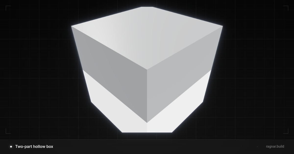 Two-part hollow box
