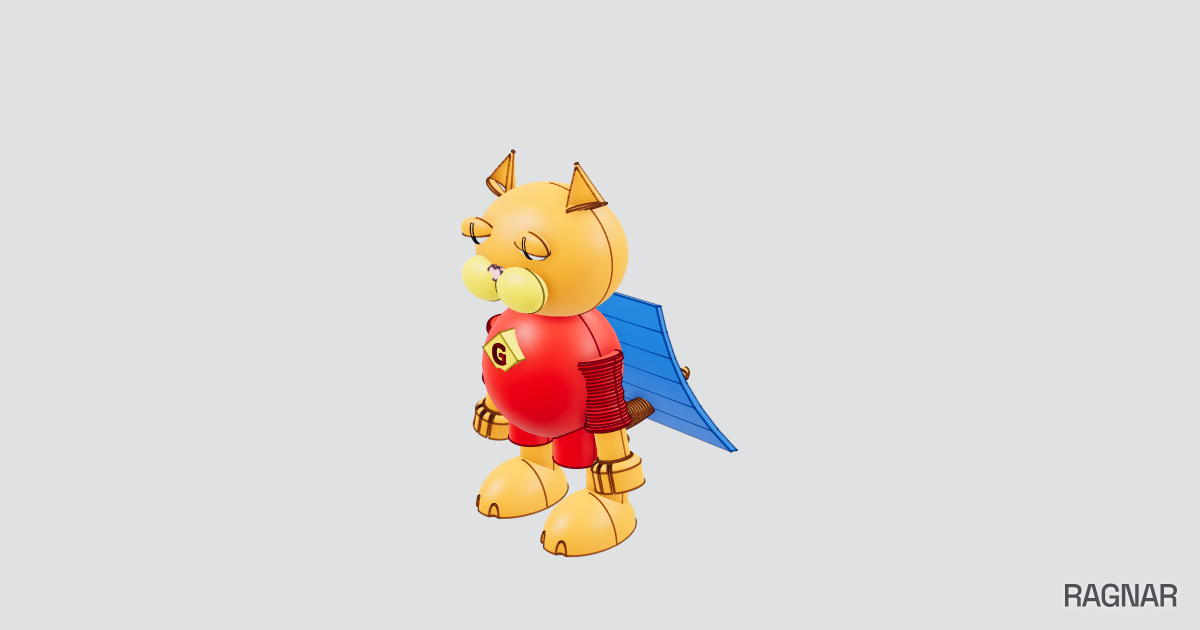 Superhero Cat Figurine