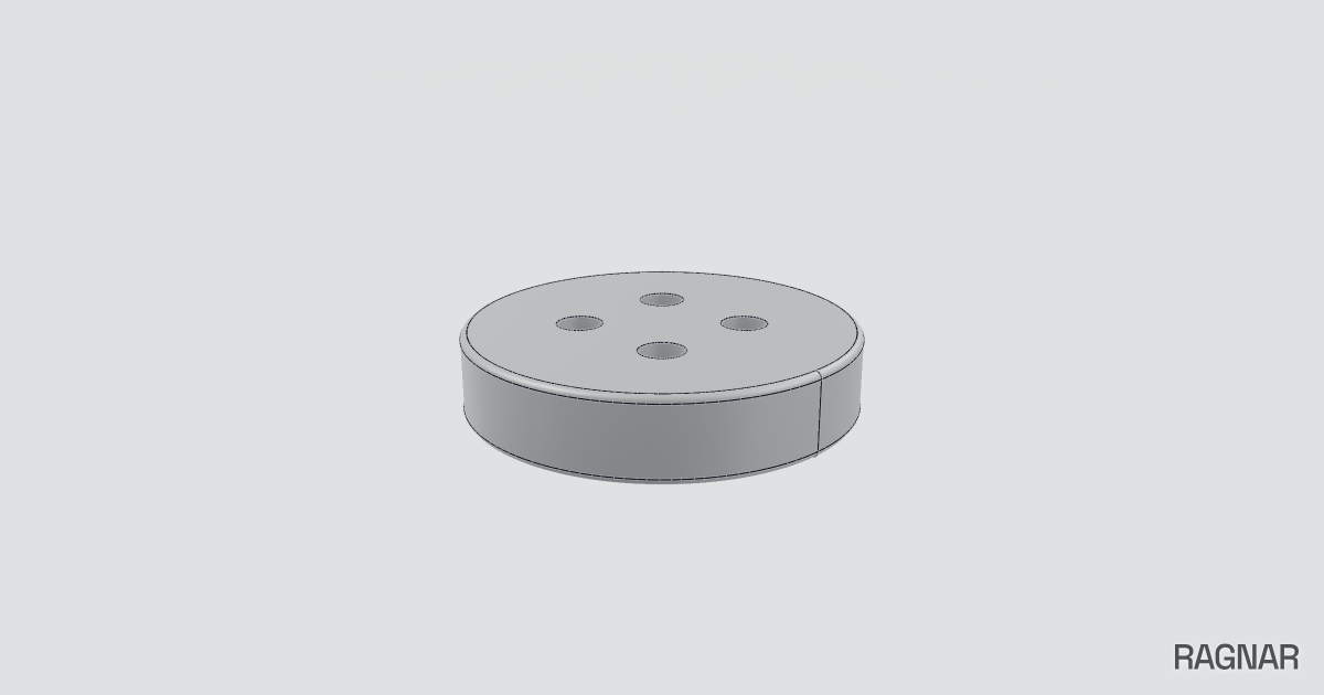 Four-hole sewing button