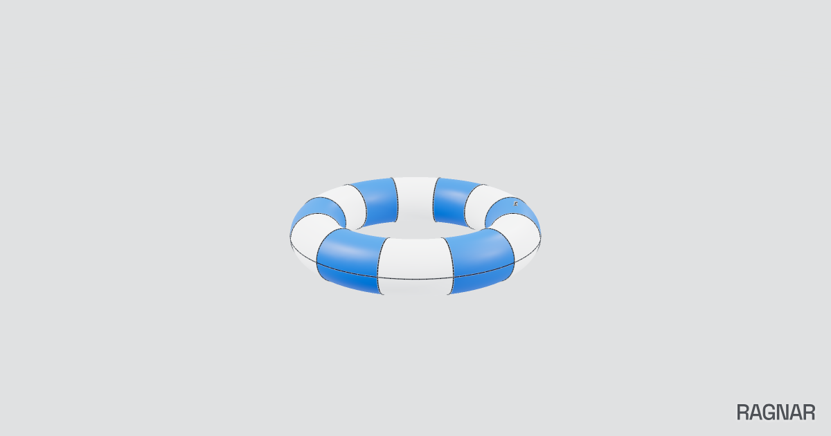 Striped swimming ring