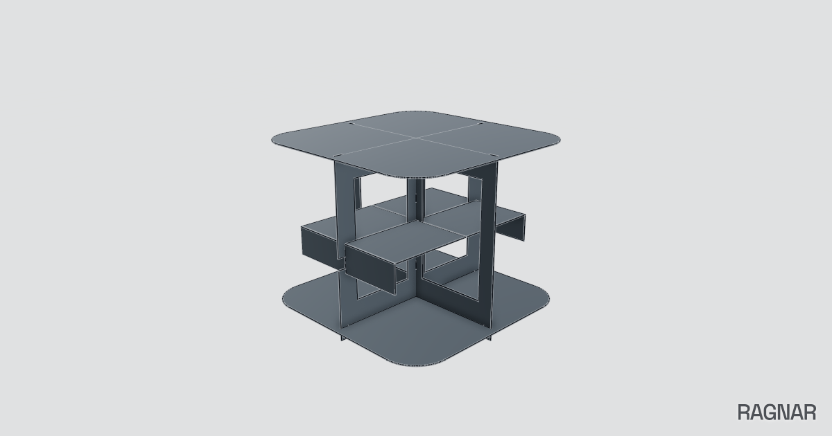 Metal Slot-Fit Table