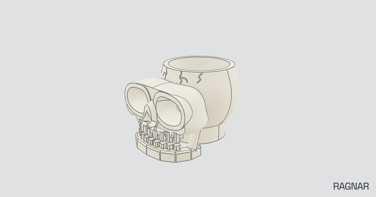 Skull ashtray model