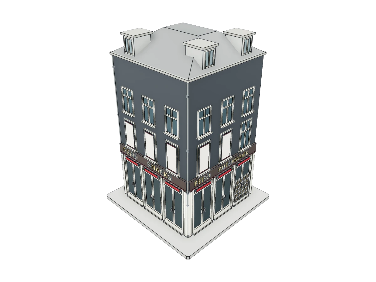 FEBO Corner Building Miniature