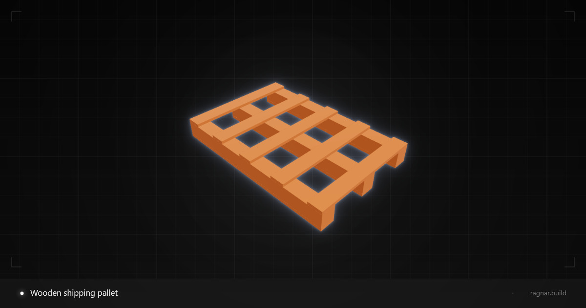 Wooden shipping pallet