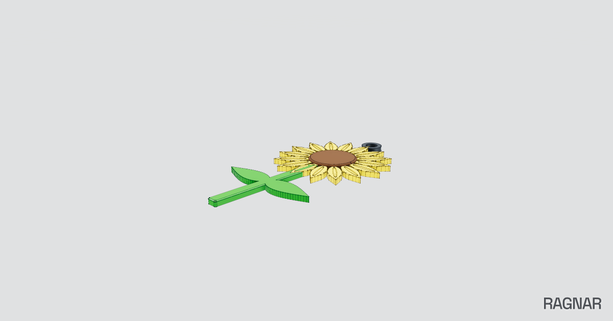 Sunflower keychain