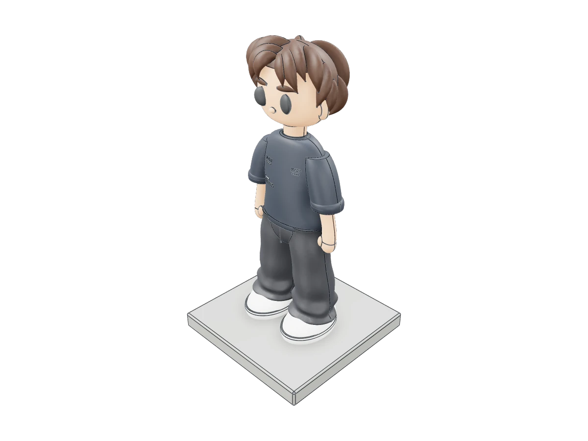 Stylized Character Display Statue