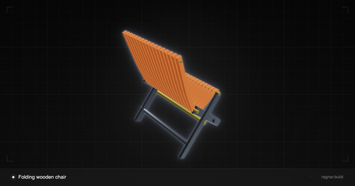 Folding wooden chair