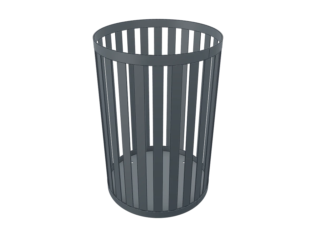 Slat Sided Trash Can Holder