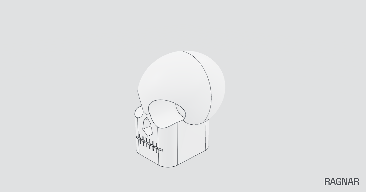 Solid White Skull