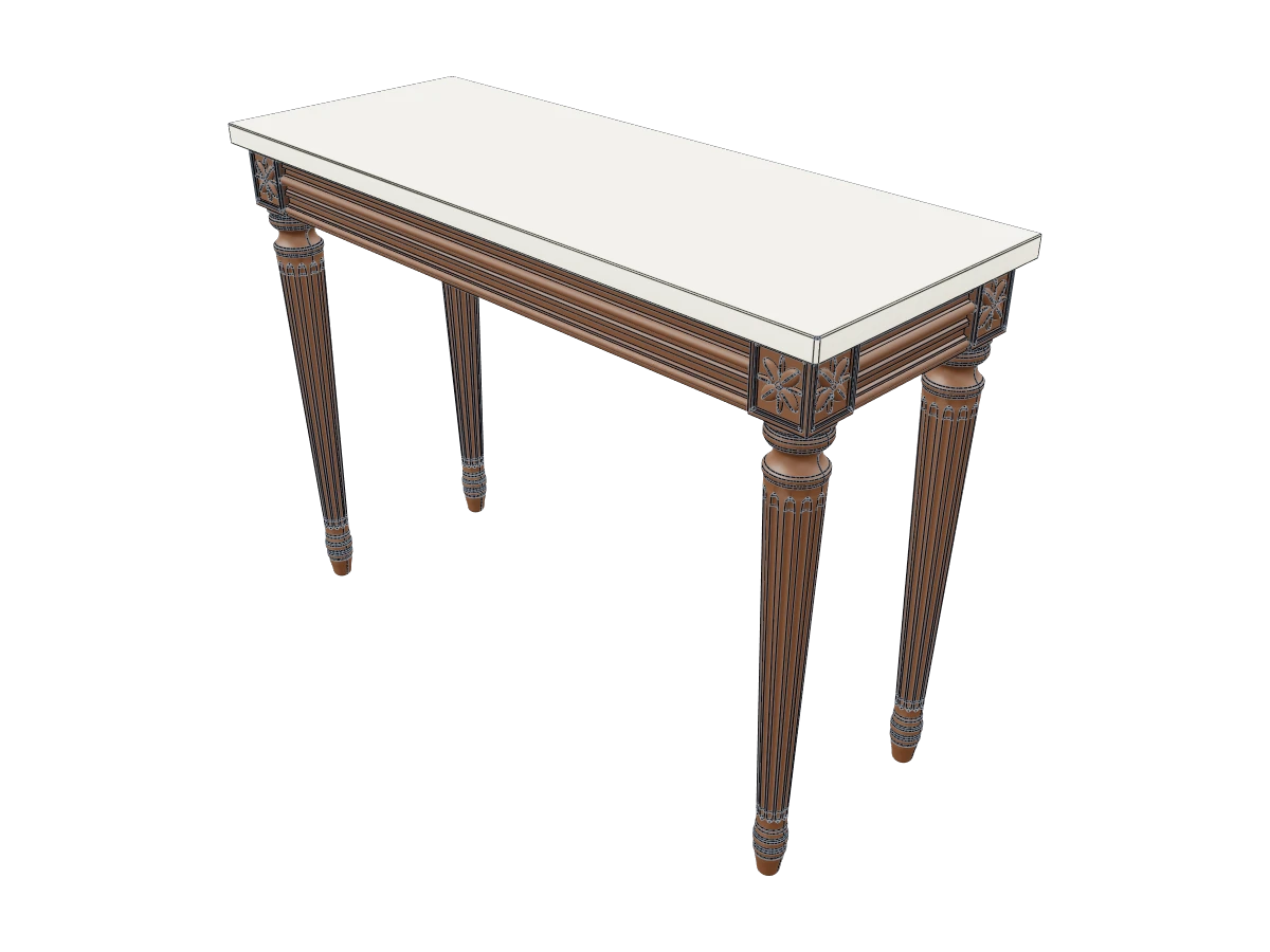 Neoclassical Fluted Console Table
