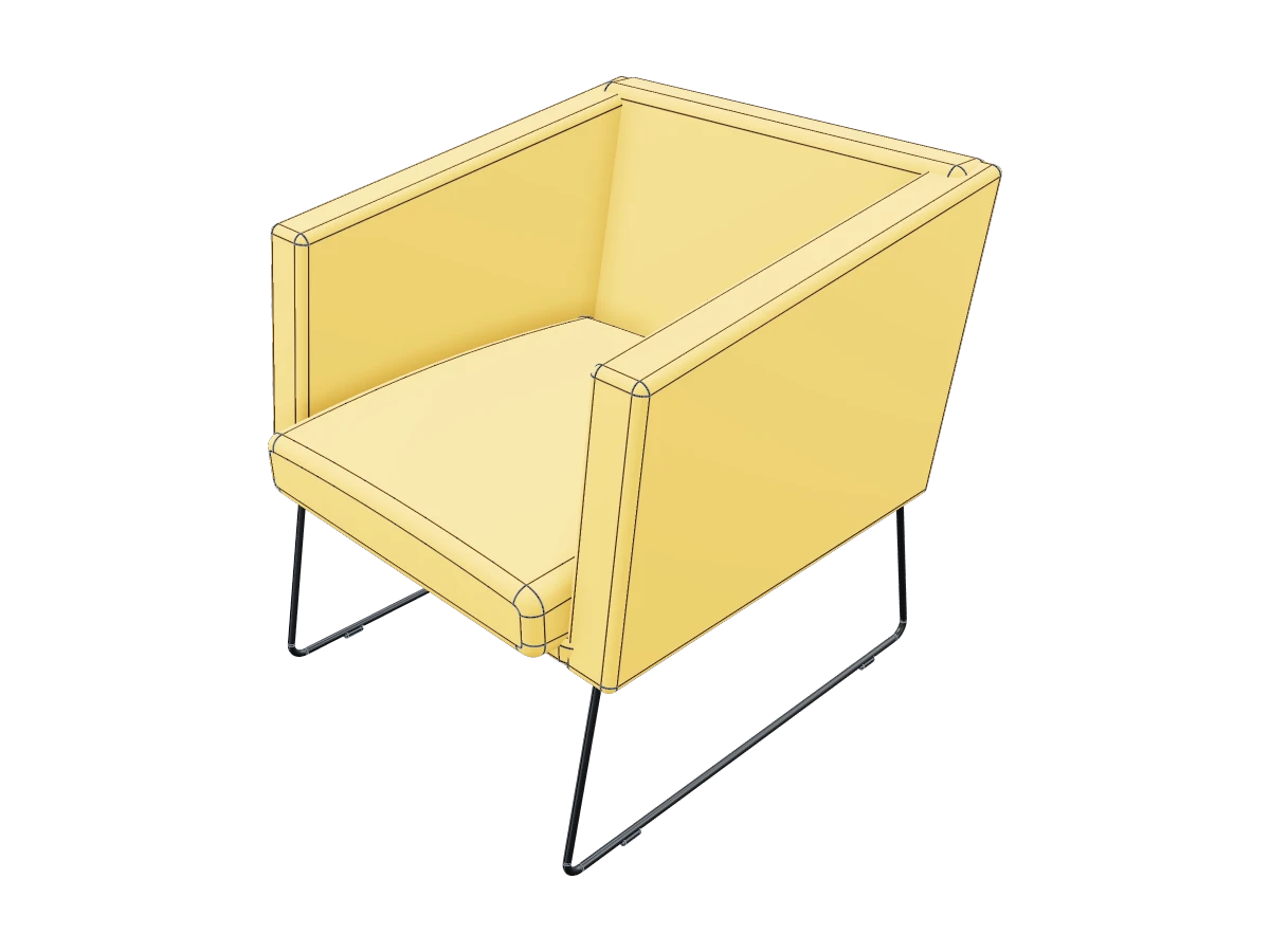 Upholstered Sled Base Armchair