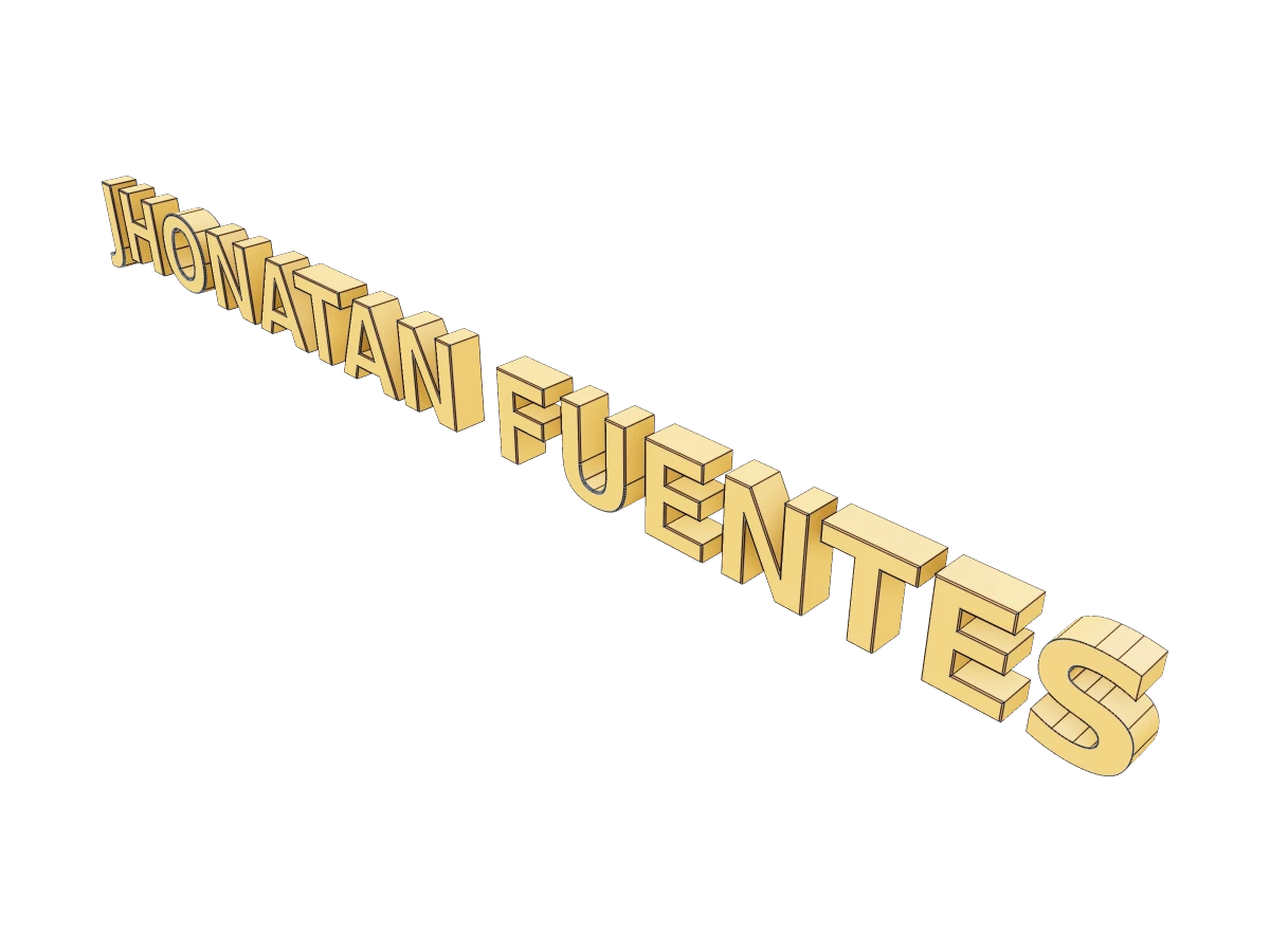Jhonatan Fuentes Extruded Text