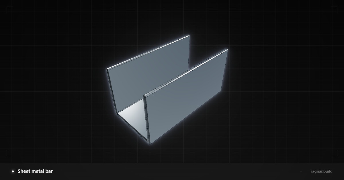 Sheet metal bar
