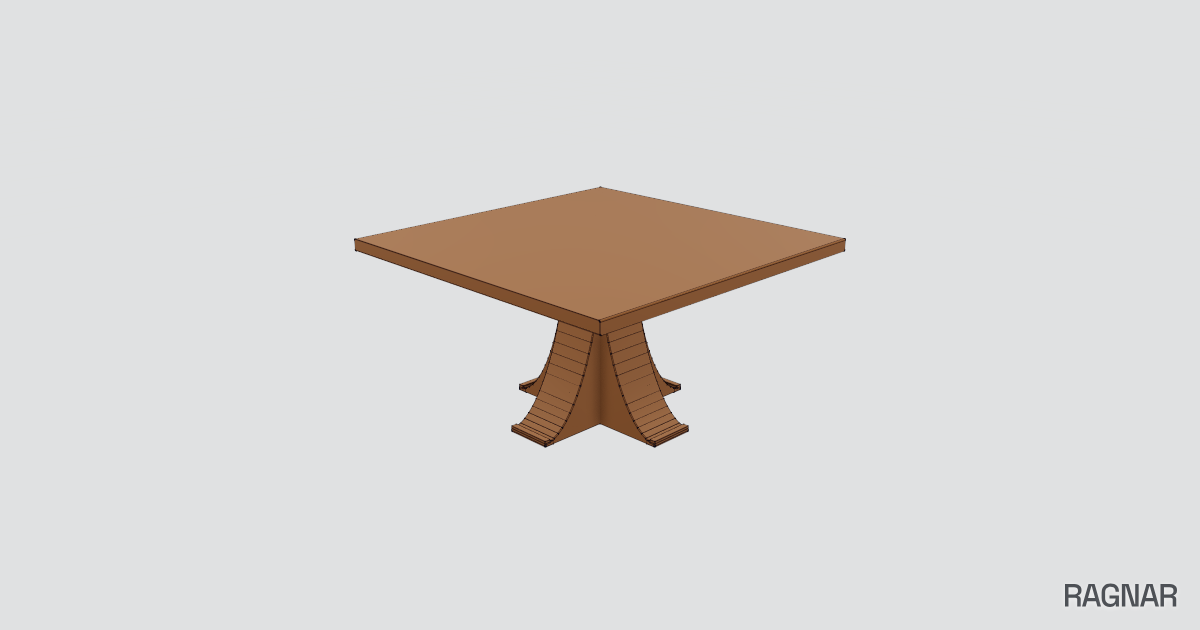 Square Walnut Table