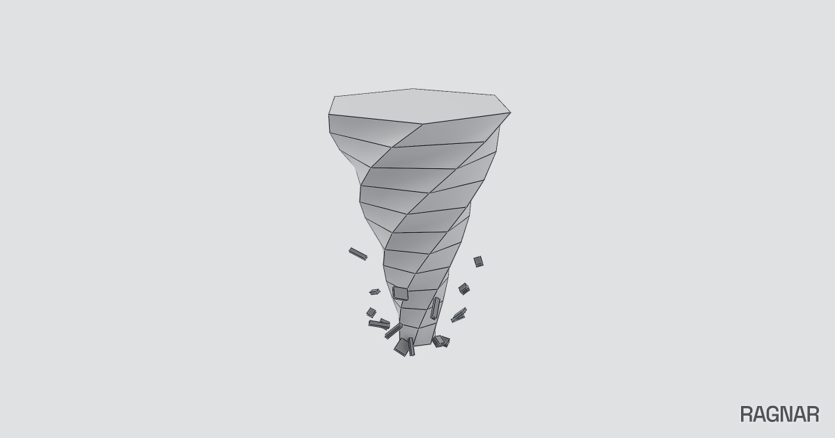 Low poly tornado