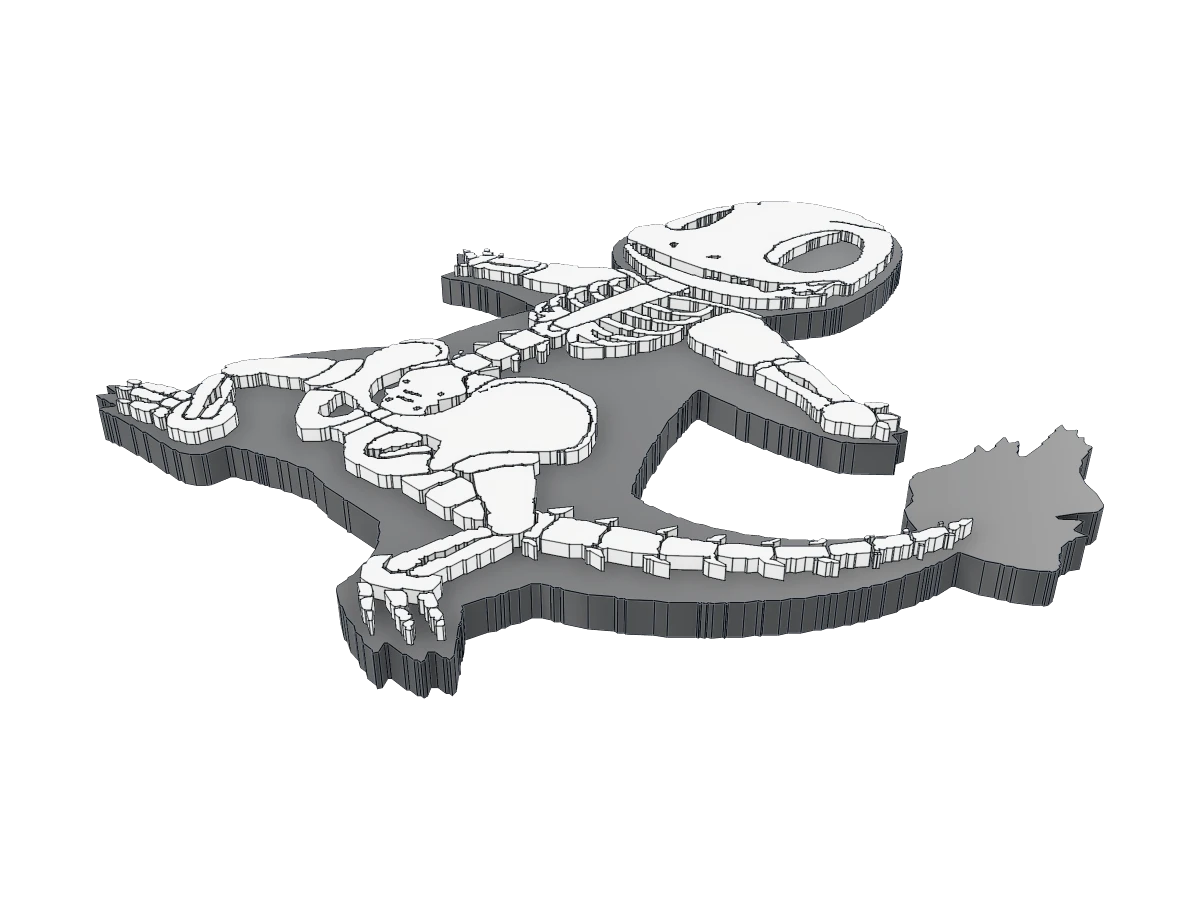 Charmander Skeleton Relief
