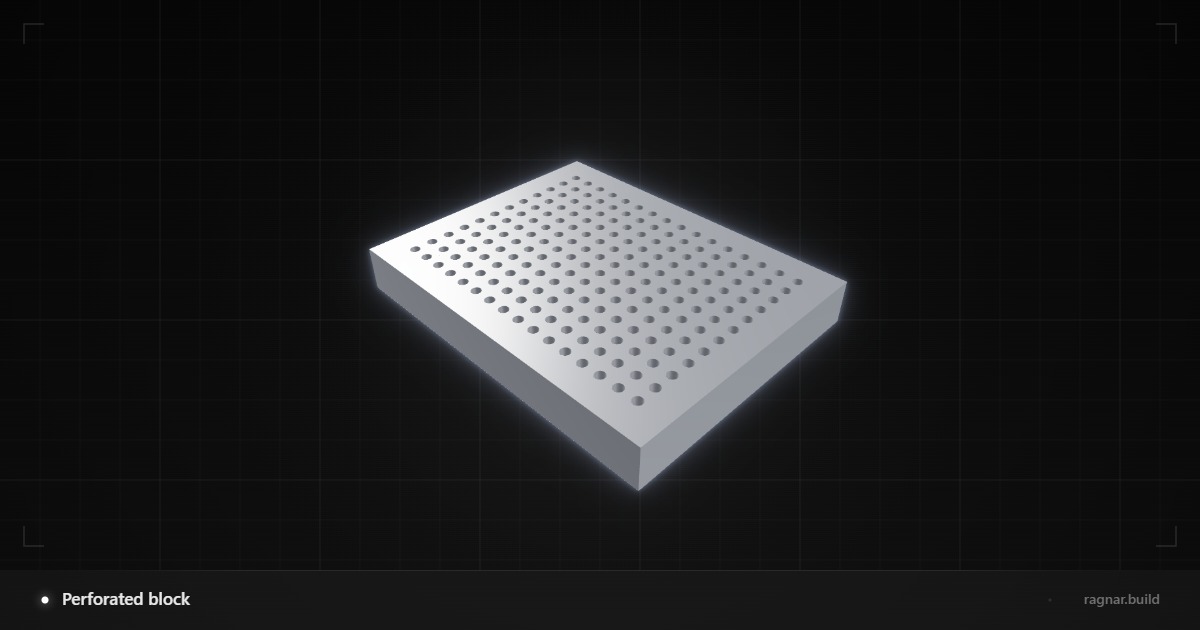 Perforated block