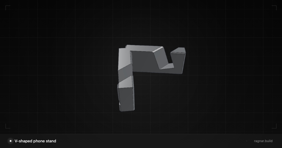 Simple V-shaped phone stand