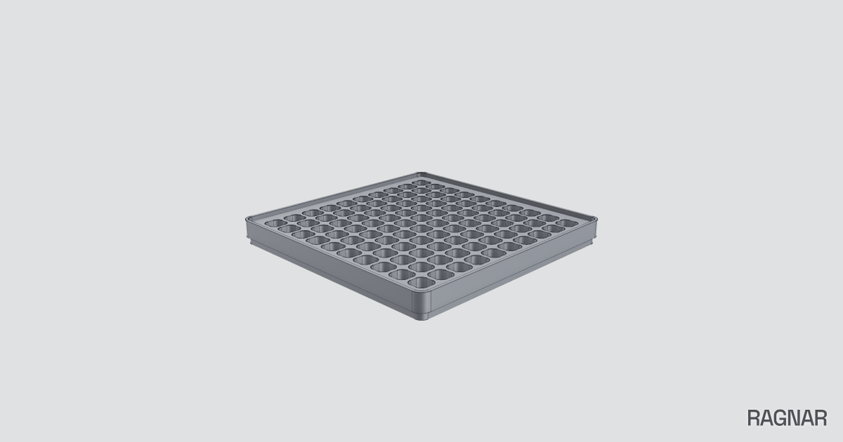 Stackable grid tray