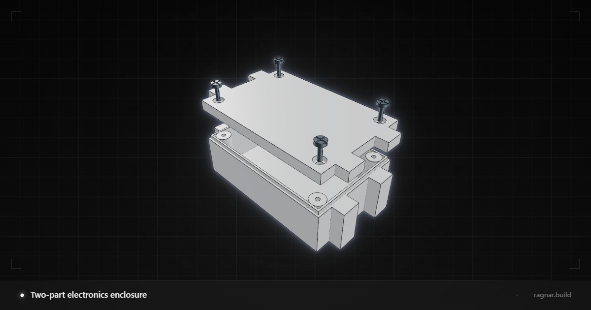 Two-part electronics enclosure